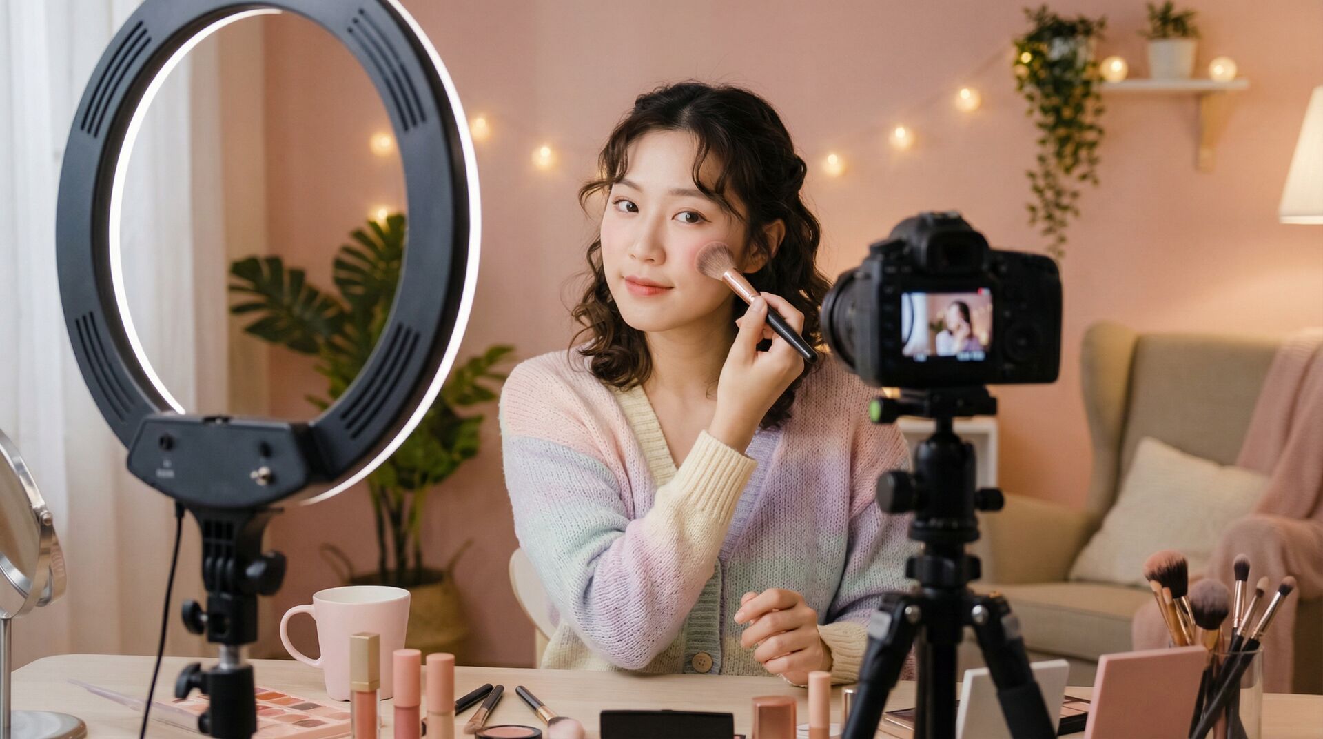 国产自拍美妆视频教程